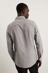 Burton Regular Fit Grey Long Sleeve Oxford Shirt thumbnail 3