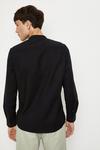 Burton Regular Fit Black Long Sleeve Grandad Collar Shirt thumbnail 3