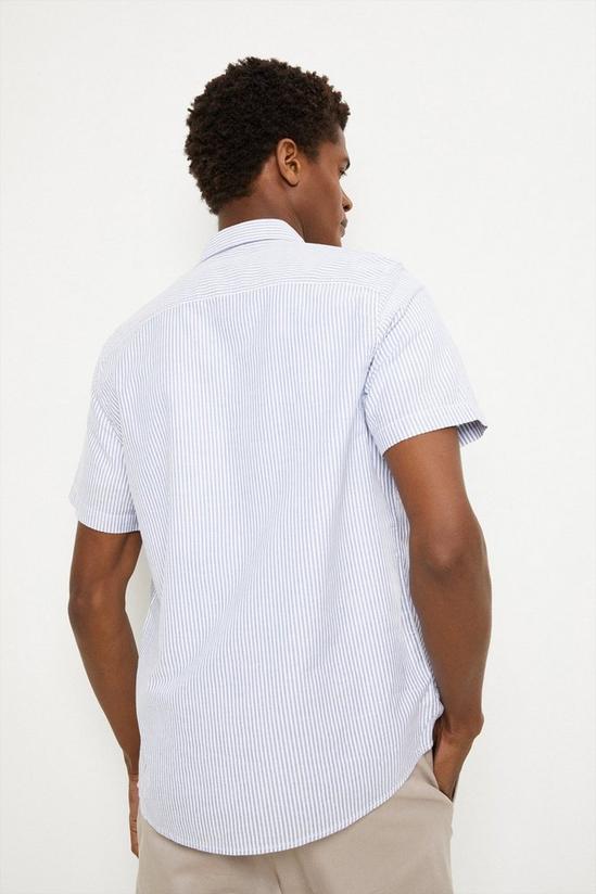 Burton Regular Fit Stripe Oxford Short Sleeve Shirt 3