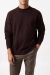 Burton Premium Chocolate Relaxed Knitted Crew Neck Jumper thumbnail 1