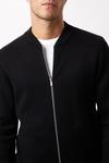 Burton Premium Black Knitted Bomber Jacket thumbnail 4