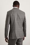 Burton Skinny Grey Blue Highlight Check Suit Jacket thumbnail 3