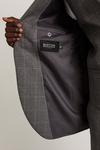 Burton Skinny Grey Blue Highlight Check Suit Jacket thumbnail 5