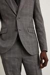 Burton Skinny Grey Blue Highlight Check Suit Jacket thumbnail 6