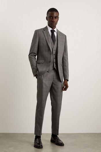 Related Product Skinny Grey Blue Highlight Check Suit Trouser
