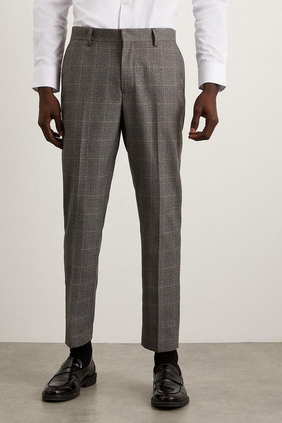 Burton Skinny Grey Blue Highlight Check Suit Trouser 2