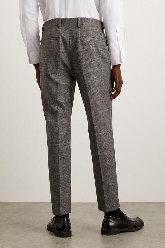 Burton Skinny Grey Blue Highlight Check Suit Trouser 3