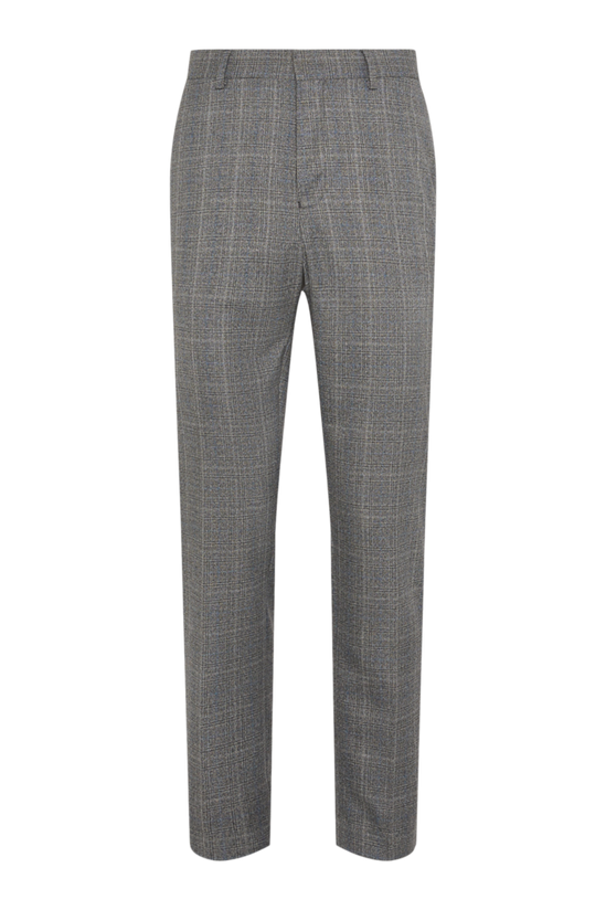 Burton Skinny Grey Blue Highlight Check Suit Trouser 4