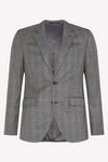 Burton Slim Grey Blue Highlight Check Suit Jacket thumbnail 4