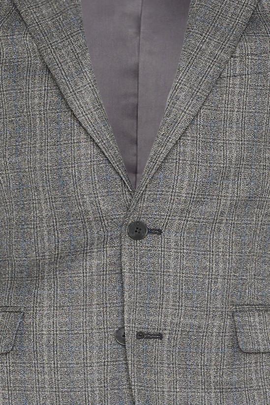 Burton Slim Grey Blue Highlight Check Suit Jacket 5