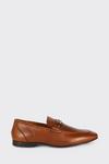 Burton Leather Gold Buckle Slip On Loafers thumbnail 1