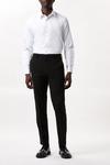 Burton White Slim Fit Long Sleeve Point Collar Twill Shirt thumbnail 2