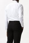 Burton White Slim Fit Long Sleeve Point Collar Twill Shirt thumbnail 3