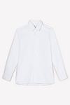 Burton White Slim Fit Long Sleeve Point Collar Twill Shirt thumbnail 5