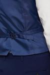 Burton Skinny Fit Navy Textured Suit Waistcoat thumbnail 5