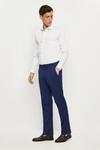 Burton Slim Fit Blue Slub Suit Trousers thumbnail 2