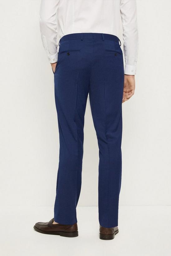 Burton Slim Fit Blue Slub Suit Trousers 3