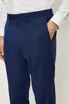 Burton Slim Fit Blue Slub Suit Trousers thumbnail 4