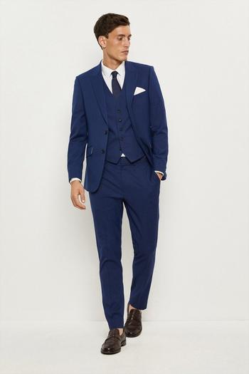 Related Product Slim Fit Blue Slub Suit Jacket