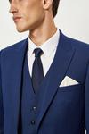 Burton Slim Fit Blue Slub Suit Jacket thumbnail 4