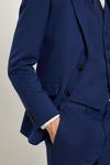 Burton Slim Fit Blue Slub Suit Jacket thumbnail 5