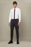 Burton Skinny Fit Grey And Burgundy Check Suit Trousers thumbnail 2