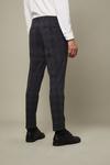 Burton Skinny Fit Grey And Burgundy Check Suit Trousers thumbnail 3