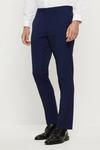 Burton Skinny Fit Navy Textured Suit Trousers thumbnail 1