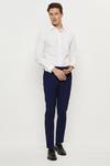 Burton Skinny Fit Navy Textured Suit Trousers thumbnail 2