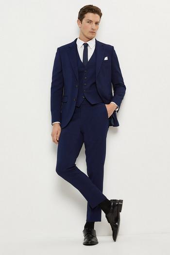 Related Product Skinny Fit Navy Textured Suit Jacket