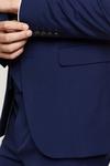 Burton Skinny Fit Navy Textured Suit Jacket thumbnail 5
