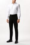 Burton White Long Sleeve Tailored Fit Basket Weave Collar Shirt thumbnail 2