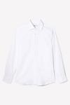 Burton White Long Sleeve Tailored Fit Basket Weave Collar Shirt thumbnail 5