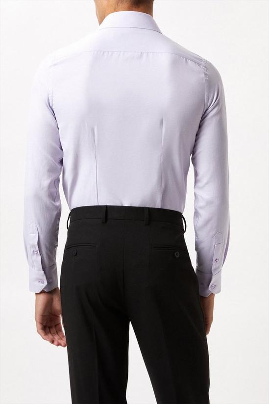 Burton Lilac Long Sleeve Slim Fit Basket Textured Shirt 3