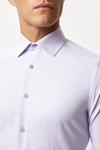 Burton Lilac Long Sleeve Slim Fit Basket Textured Shirt thumbnail 4