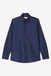Burton Navy Long Sleeve Slim Fit Tonal Spot Collar Shirt thumbnail 5