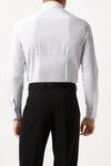 Burton White Long Sleeve Slim Fit Tonal Spot Collar Shirt thumbnail 3