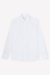 Burton White Long Sleeve Slim Fit Tonal Spot Collar Shirt thumbnail 5