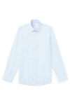 Burton Blue Long Sleeve Slim Fit Herringbone Collar Point Shirt thumbnail 4