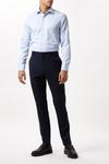 Burton Blue Long Sleeve Tailored Fit Herringbone Collar Point Shirt thumbnail 2