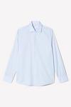 Burton Blue Long Sleeve Tailored Fit Herringbone Collar Point Shirt thumbnail 5