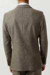 Burton Slim Fit Neutral Basketweave Tweed Suit Jacket thumbnail 3