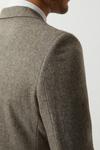 Burton Slim Fit Neutral Basketweave Tweed Suit Jacket thumbnail 4