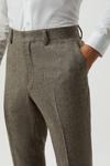 Burton Slim Fit Neutral Basketweave Tweed Suit Trousers thumbnail 4