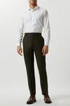 Burton Slim Fit Khaki Basketweave Tweed Suit Trousers thumbnail 2