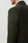 Burton Slim Fit Khaki Basketweave Tweed Suit Jacket thumbnail 5