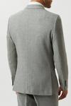 Burton Slim Fit Light Grey Crosshatch Tweed Suit Jacket thumbnail 3