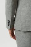 Burton Slim Fit Light Grey Crosshatch Tweed Suit Jacket thumbnail 5