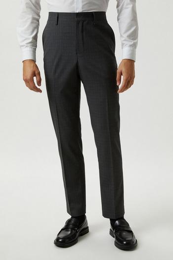 Related Product Skinny Fit Grey Grid Check Suit Trousers