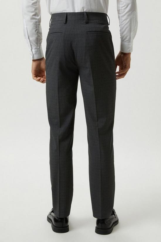 Burton Skinny Fit Grey Grid Check Suit Trousers 3